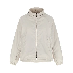 Beige Polyester Shell Jacket