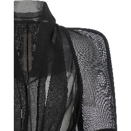 Black Silk Full-Length Jacket