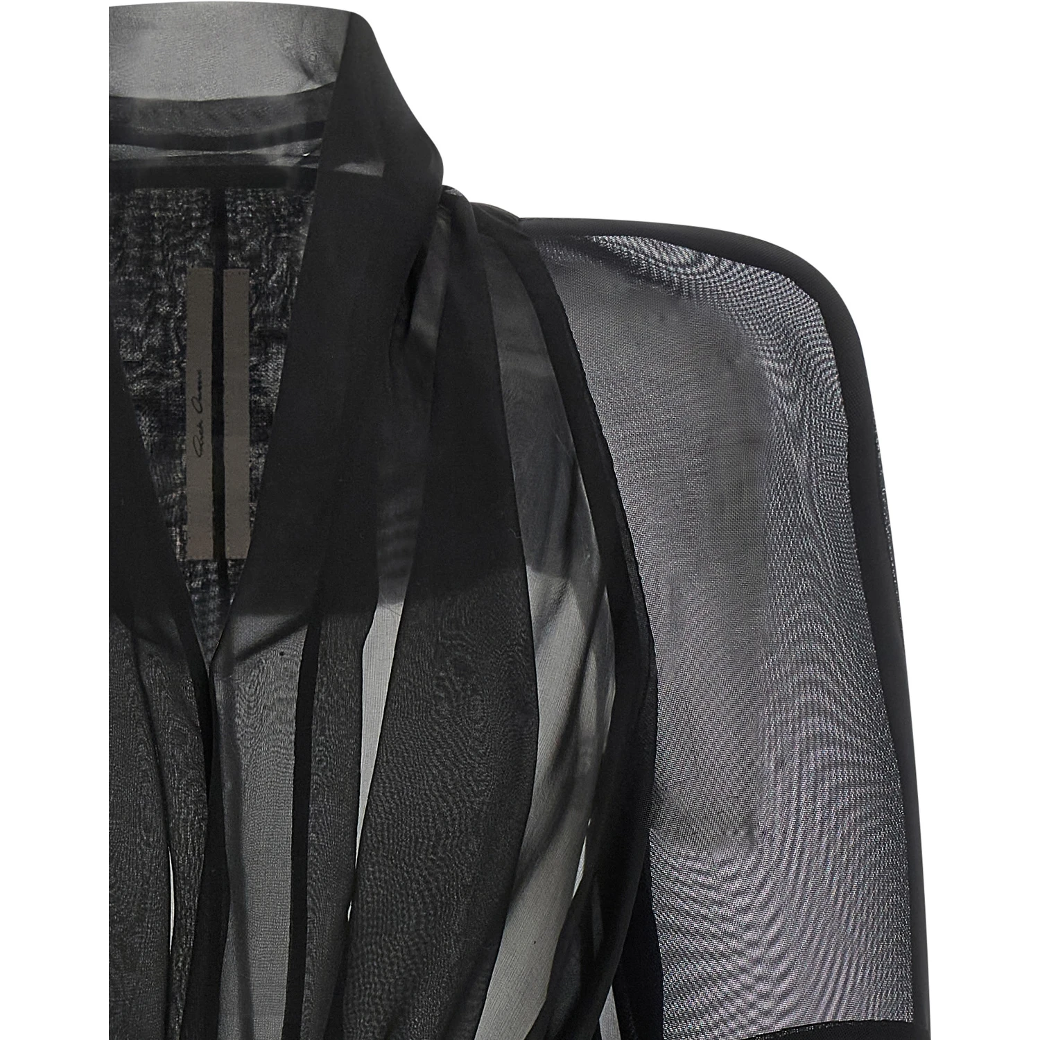 Black Silk Full-Length Jacket