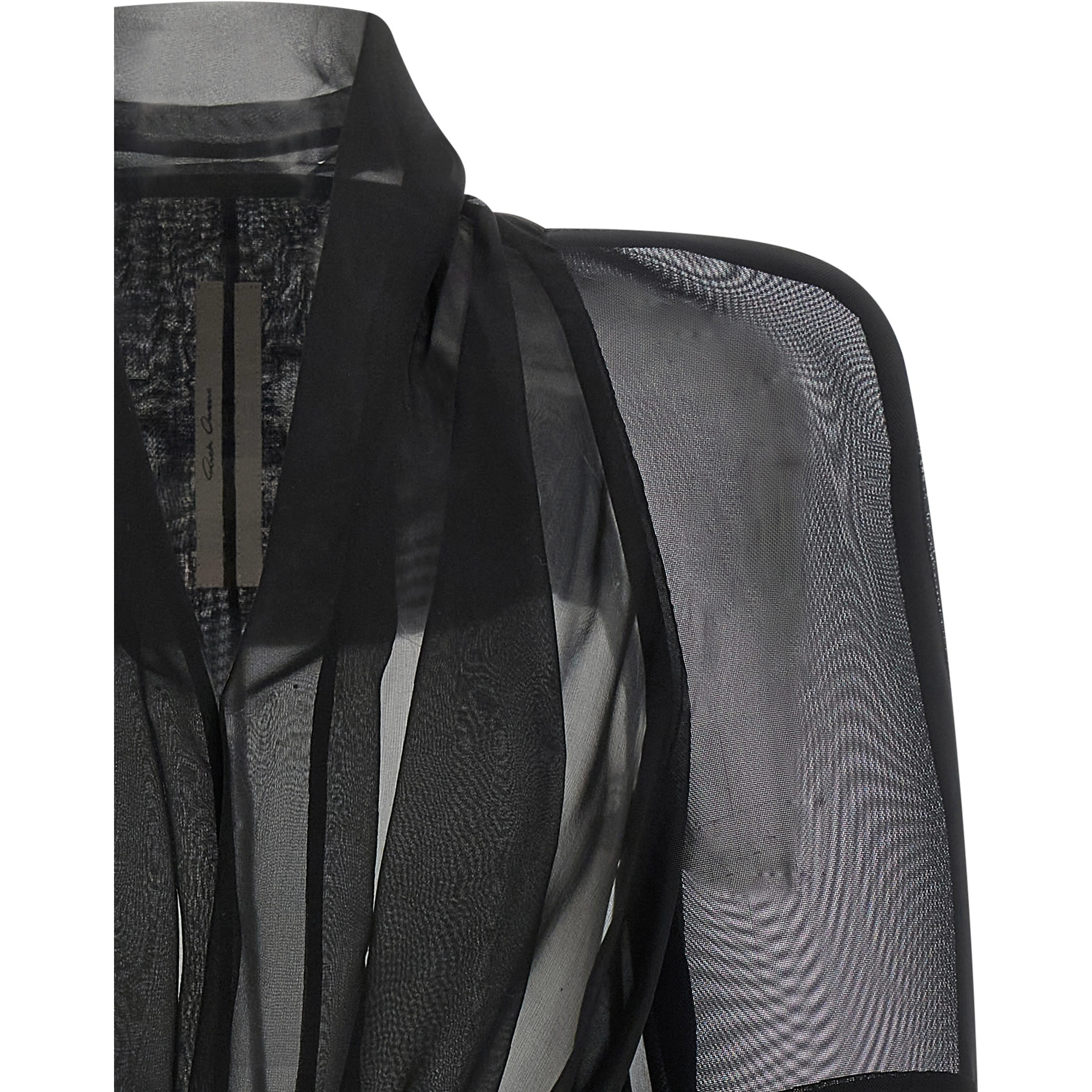 Black Silk Full-Length Jacket