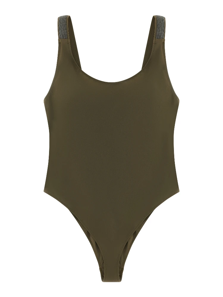 Bicolor Polyamide One-Piece Swimsuit