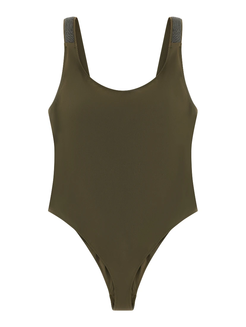 Bicolor Polyamide One-Piece Swimsuit