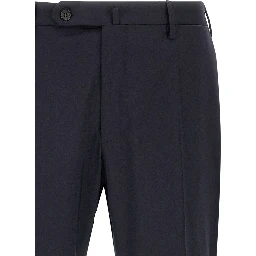 Blue Virgin Wool Dress Pants