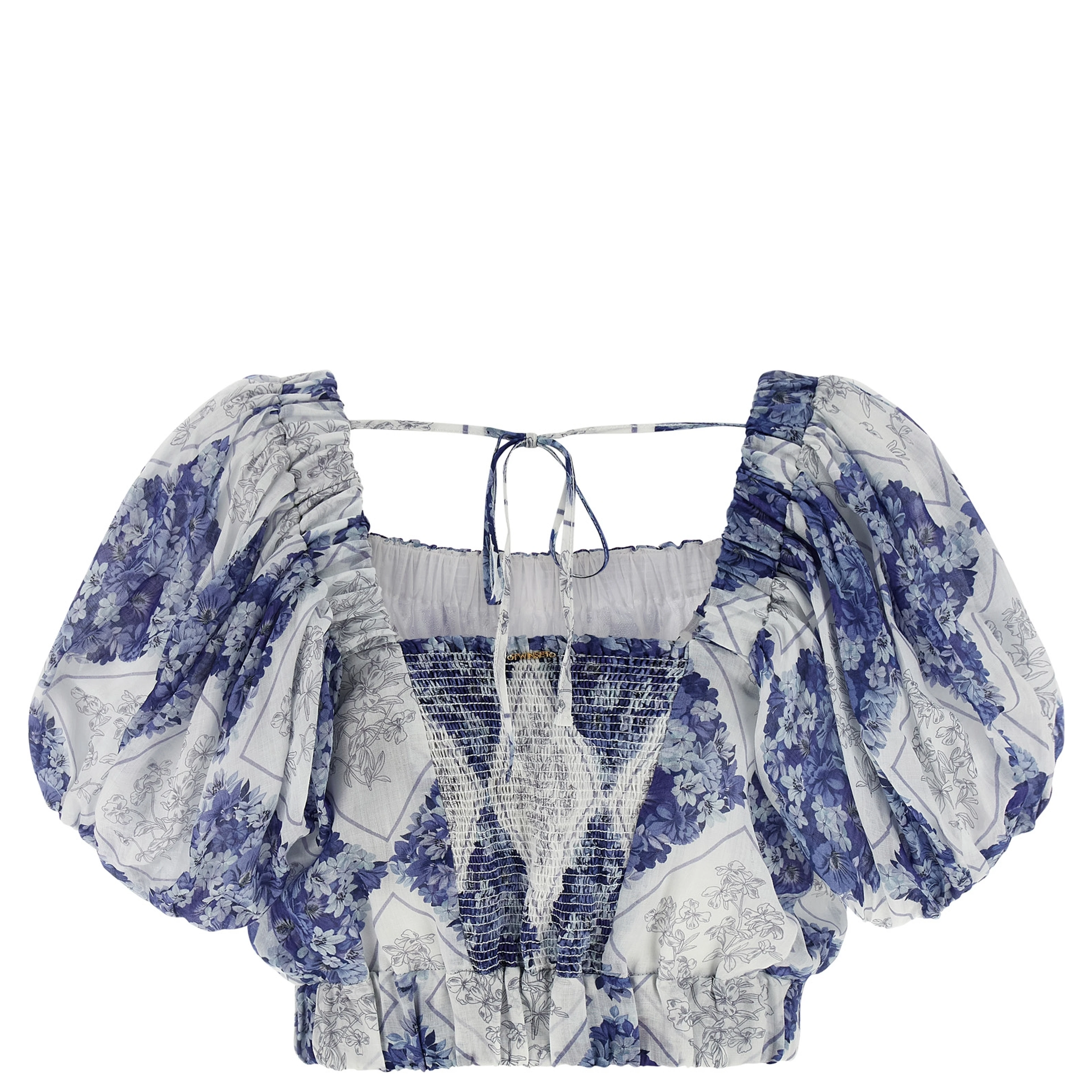 Blue Ramie Blouse