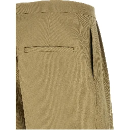 Bicolor Wool Casual Pants