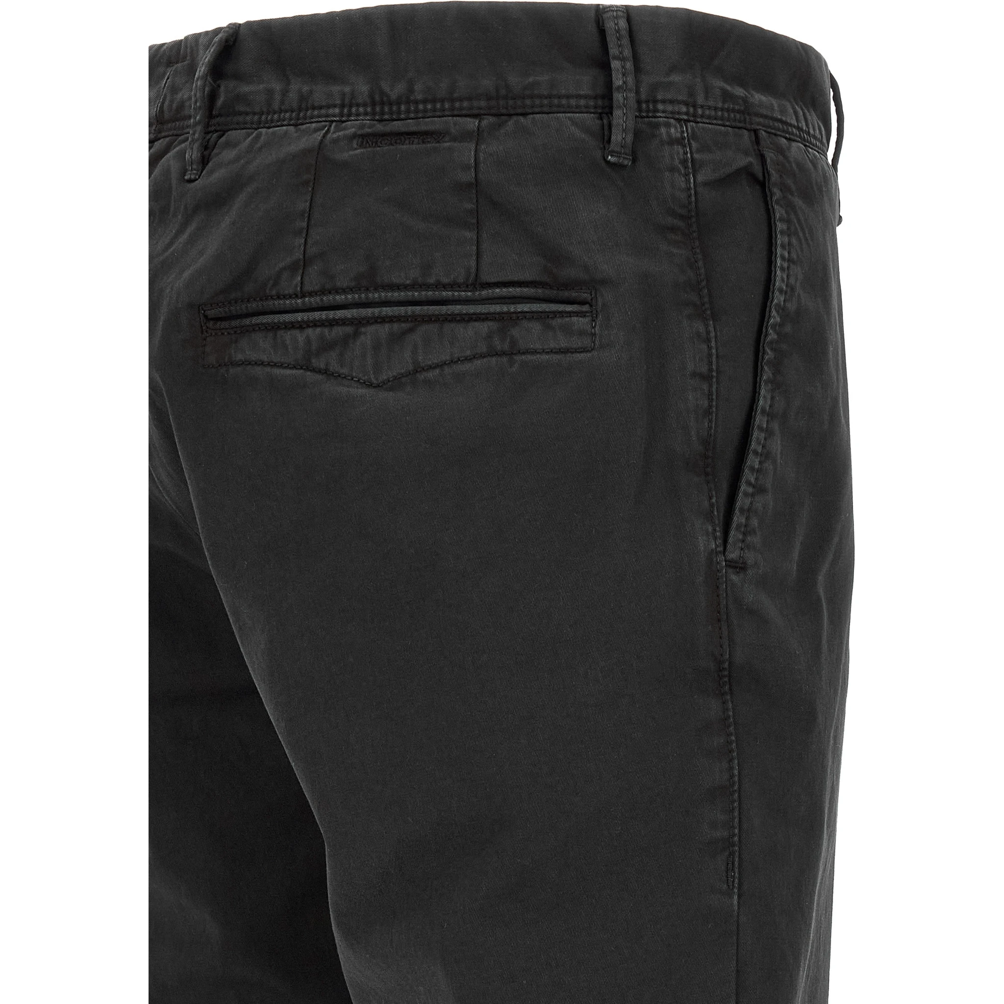 Black Cotton Casual Pants