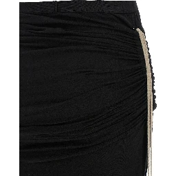 Black Cotton Mini Skirt