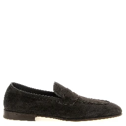 Brown Calfskin Slip-On Loafers