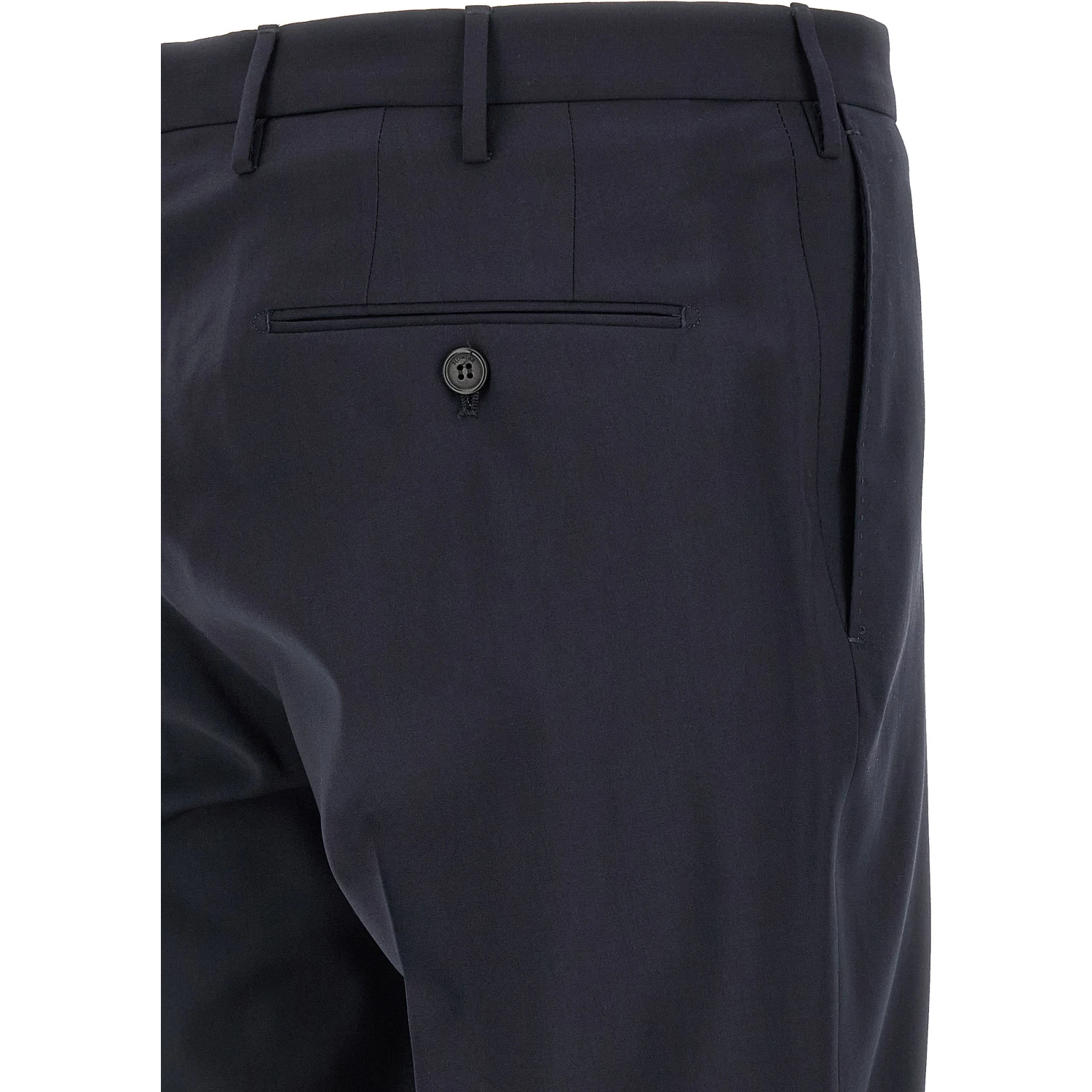 Blue Virgin Wool Dress Pants