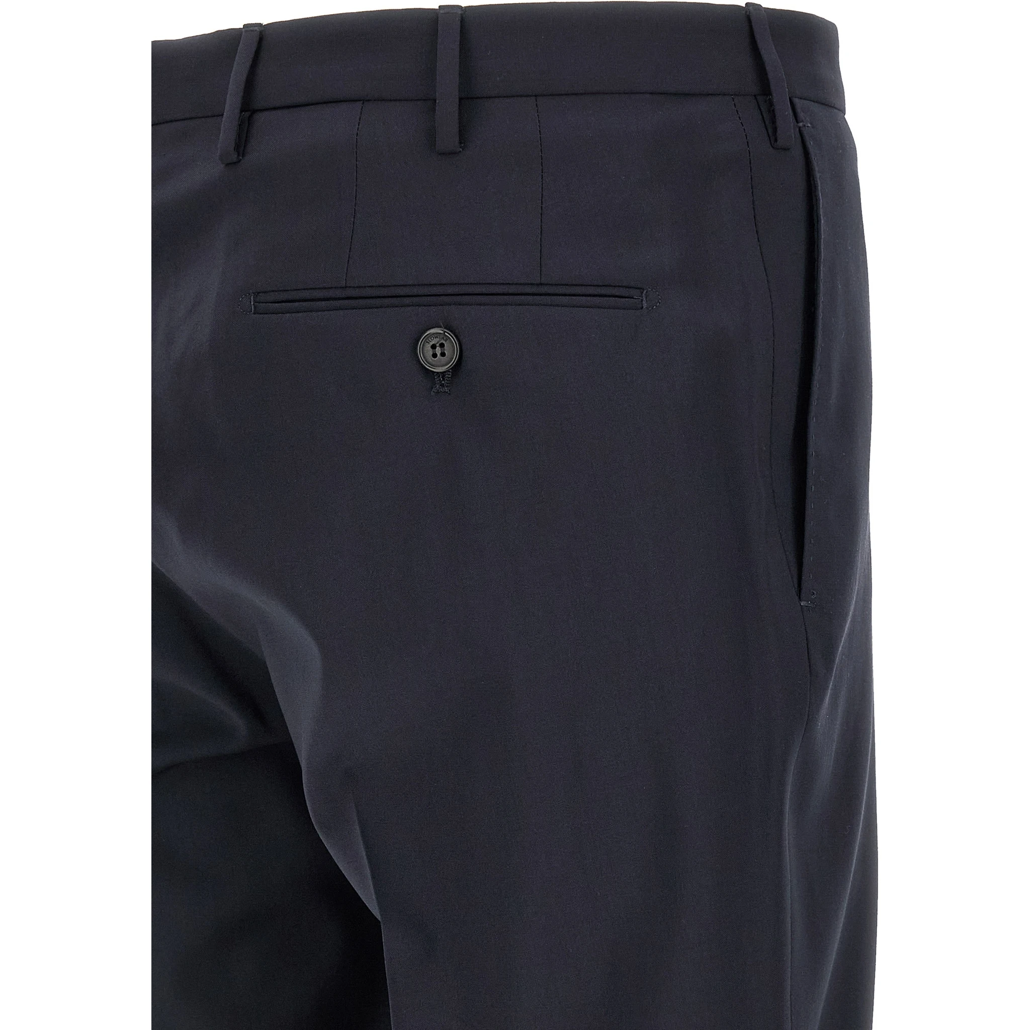 Blue Virgin Wool Dress Pants