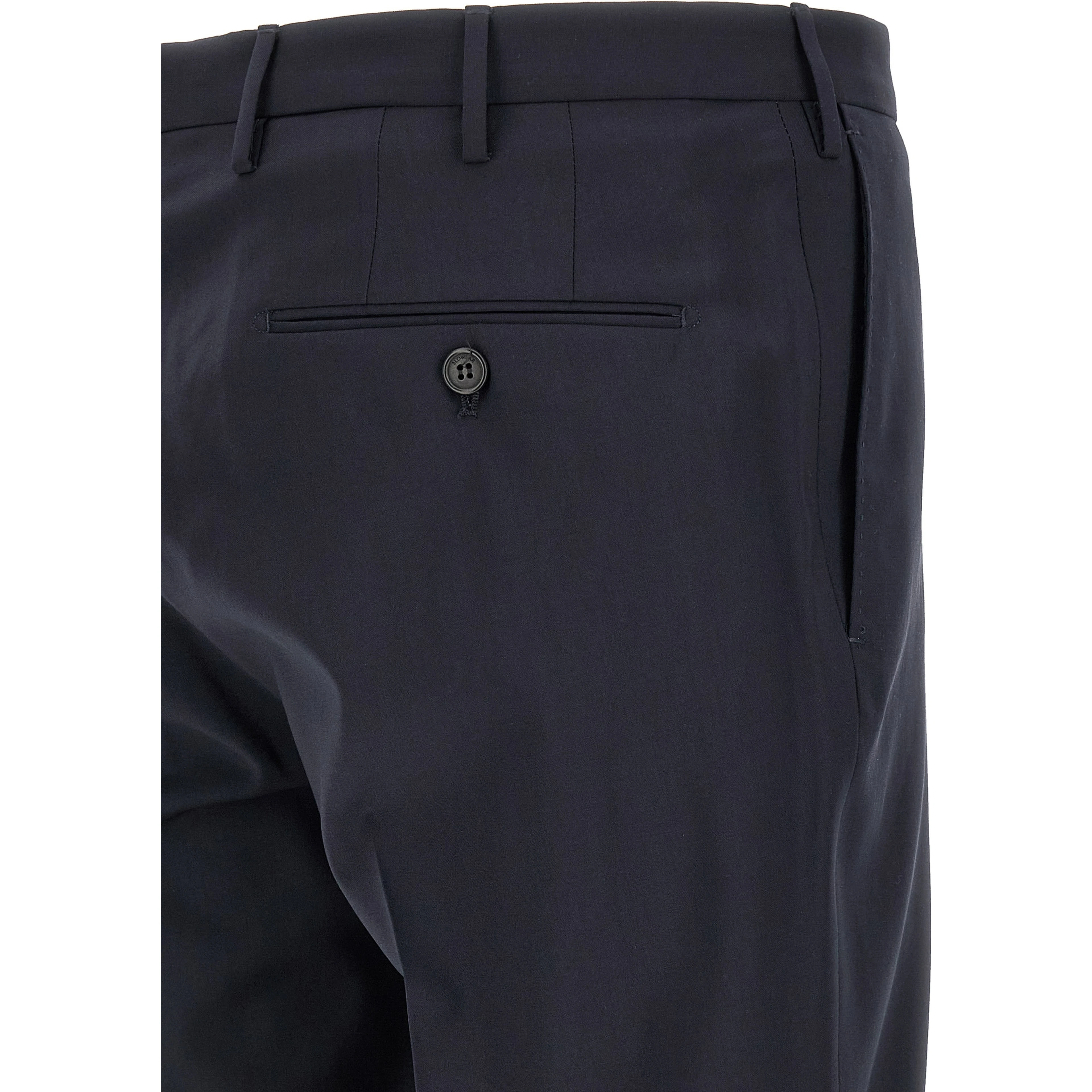 Blue Virgin Wool Dress Pants