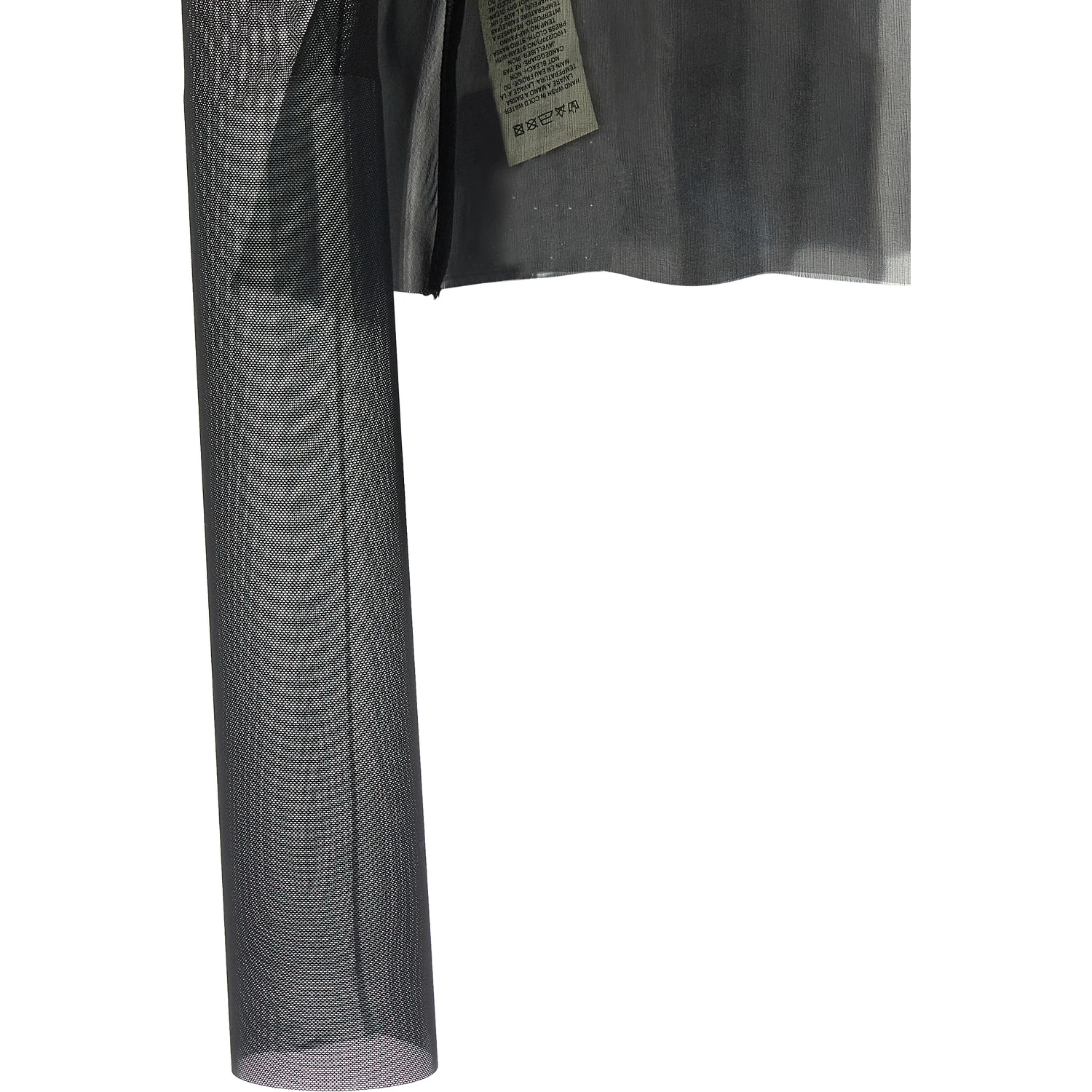 Black Silk Full-Length Jacket