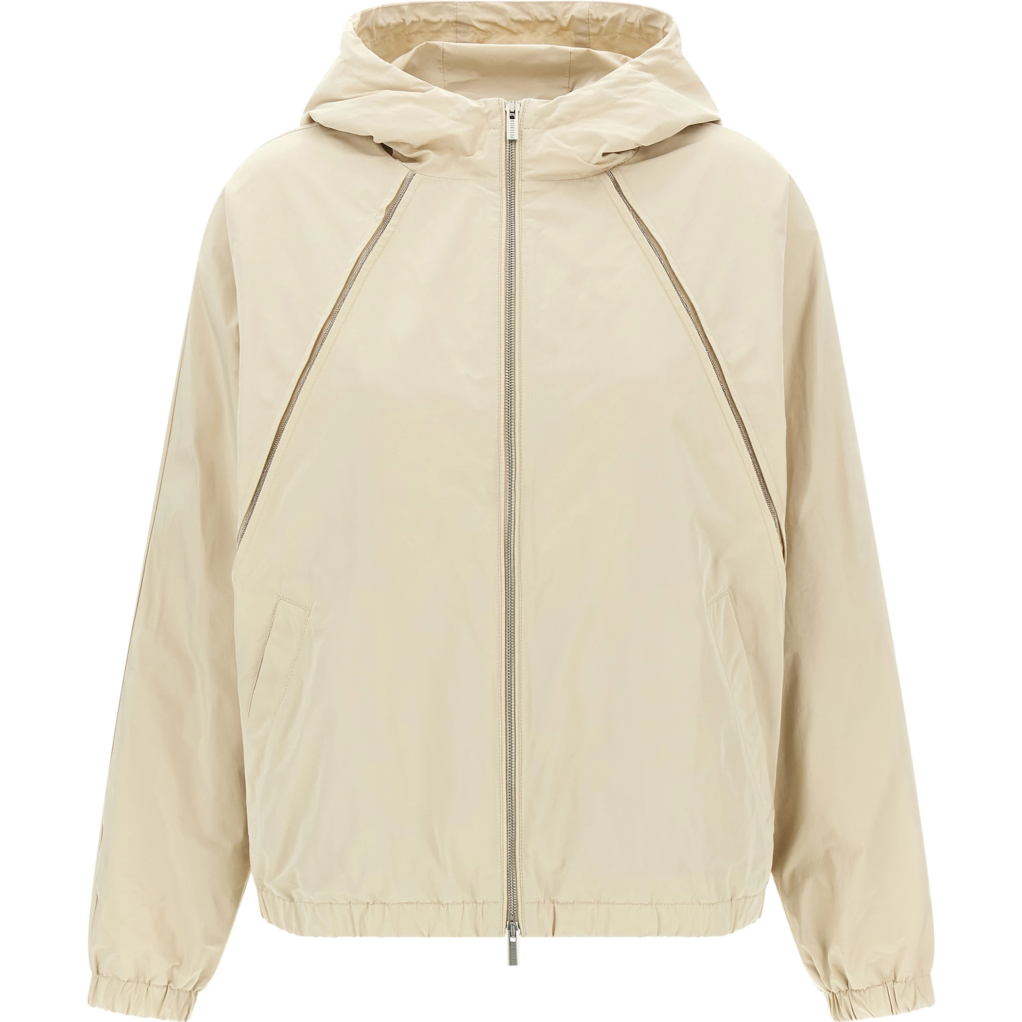 Beige Polyester Shell Jacket