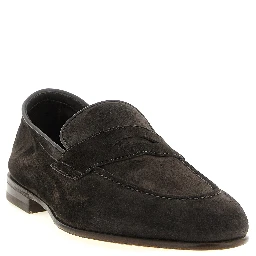 Brown Calfskin Slip-On Loafers