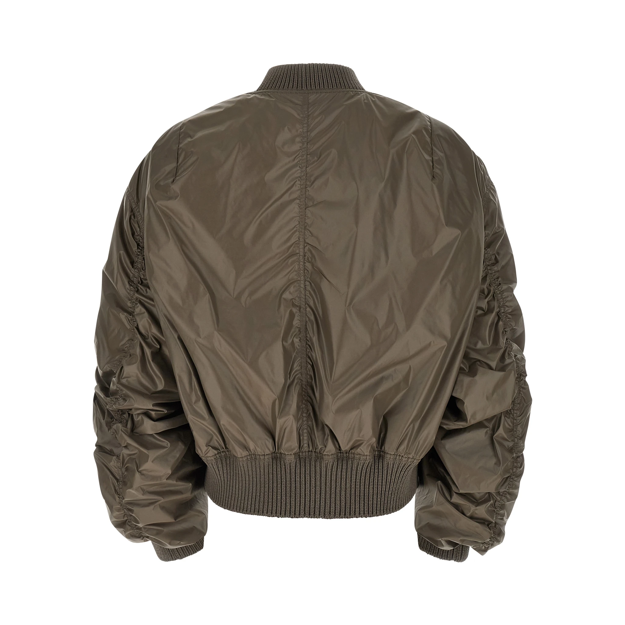 Gray Nylon Bomber