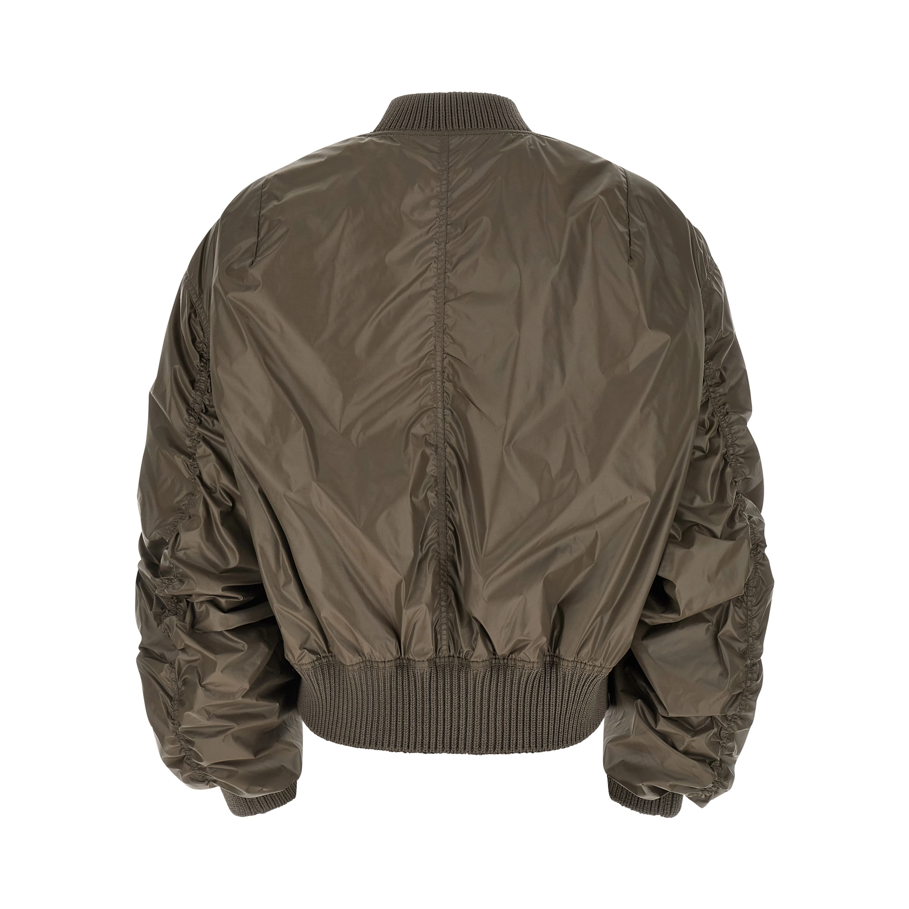 Gray Nylon Bomber