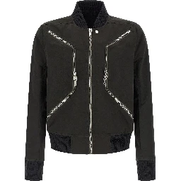 Black Polyester Bomber