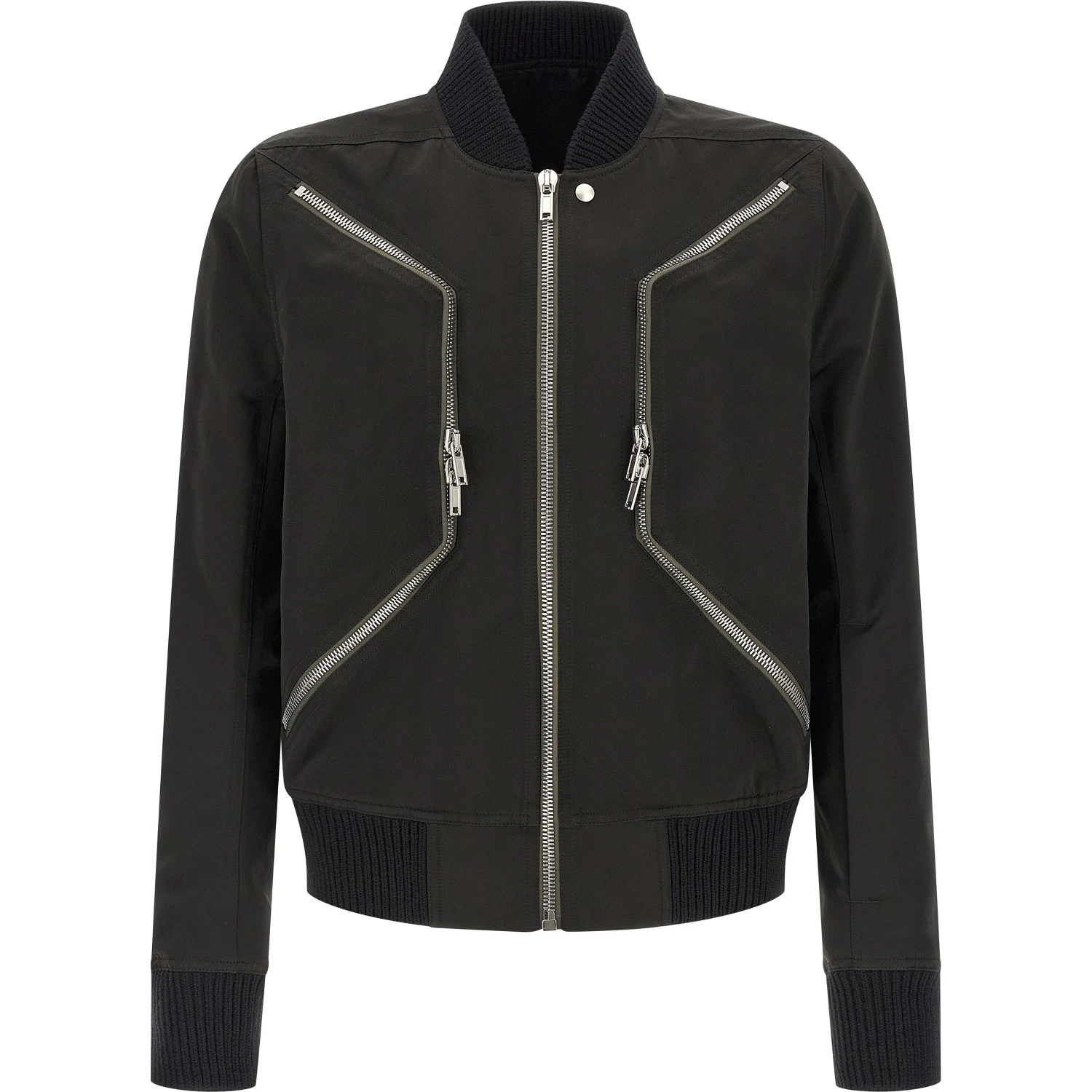Black Polyester Bomber