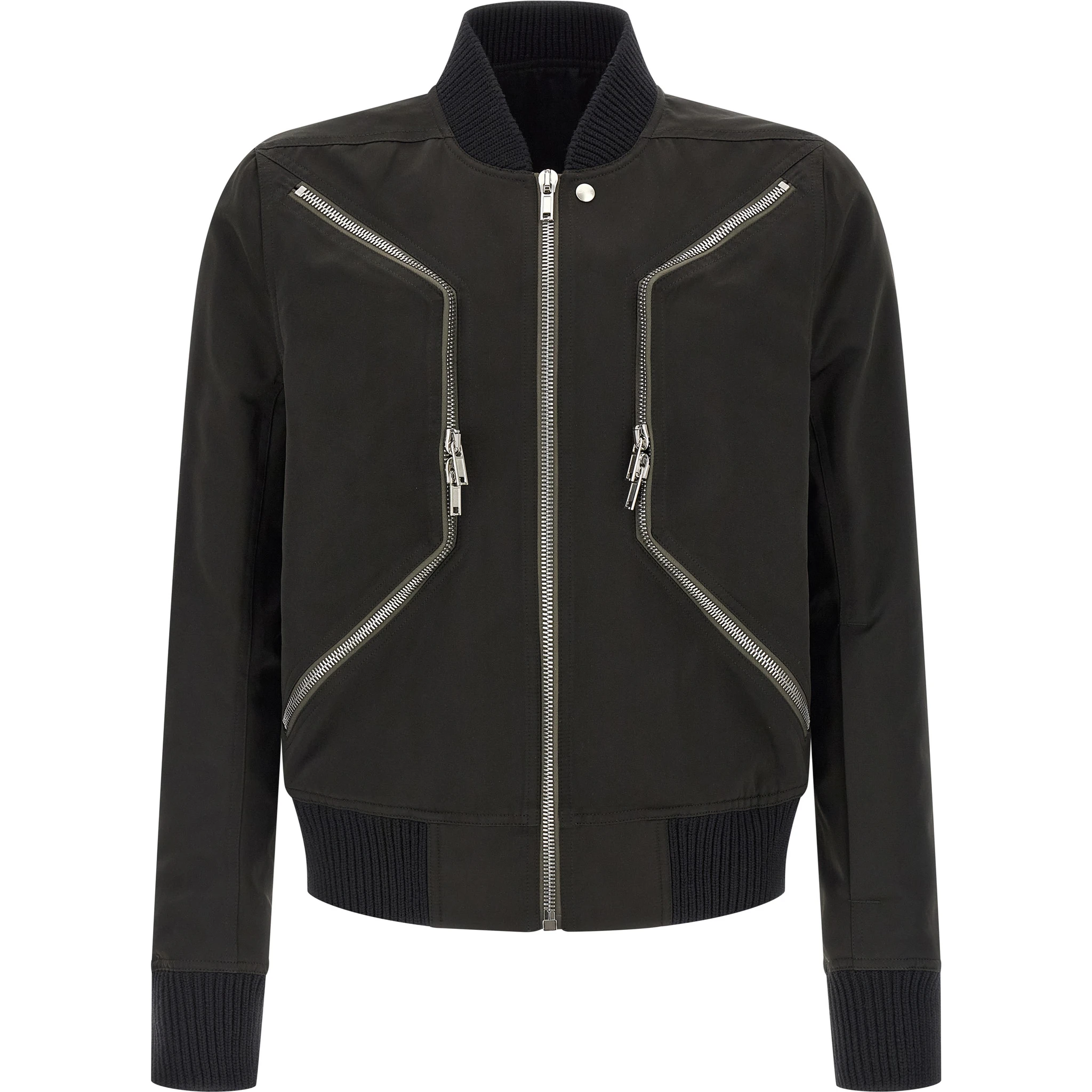Black Polyester Bomber