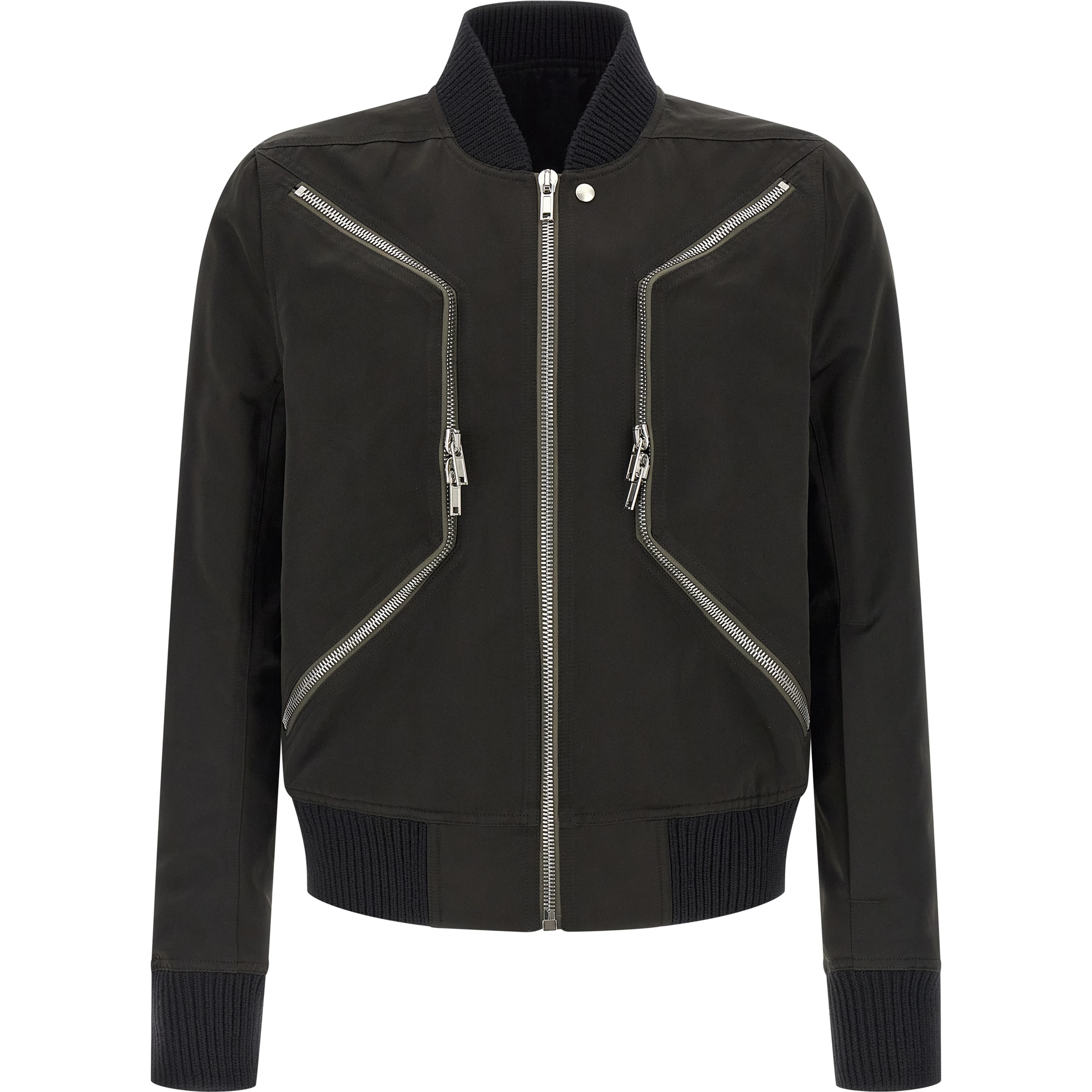 Black Polyester Bomber