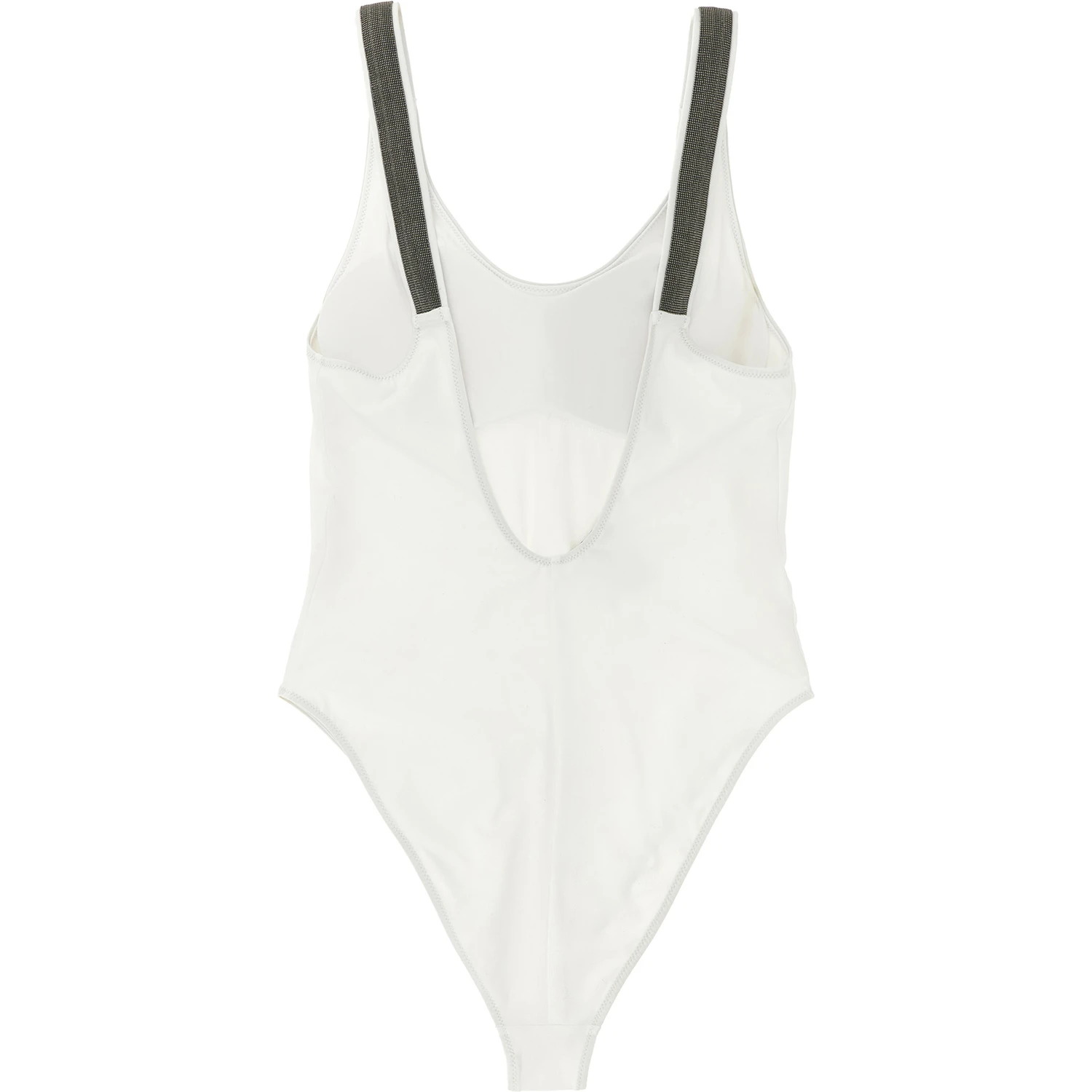 White Polyamide One-Piece Swimsuit