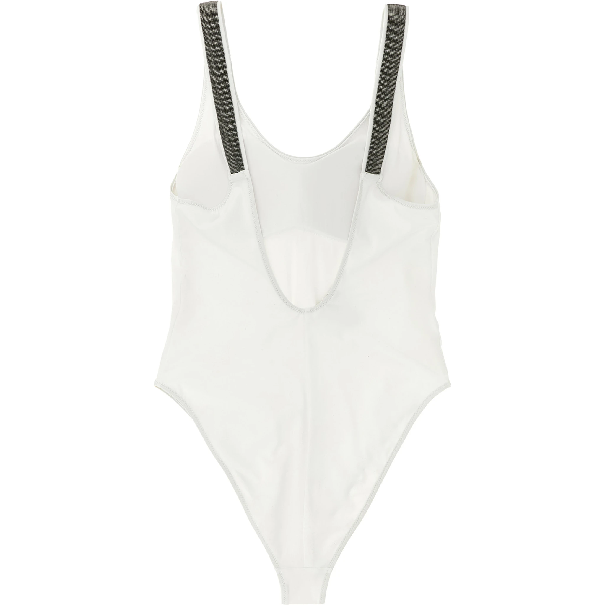 White Polyamide One-Piece Swimsuit