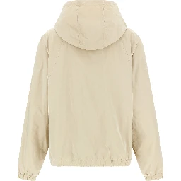 Beige Polyester Shell Jacket