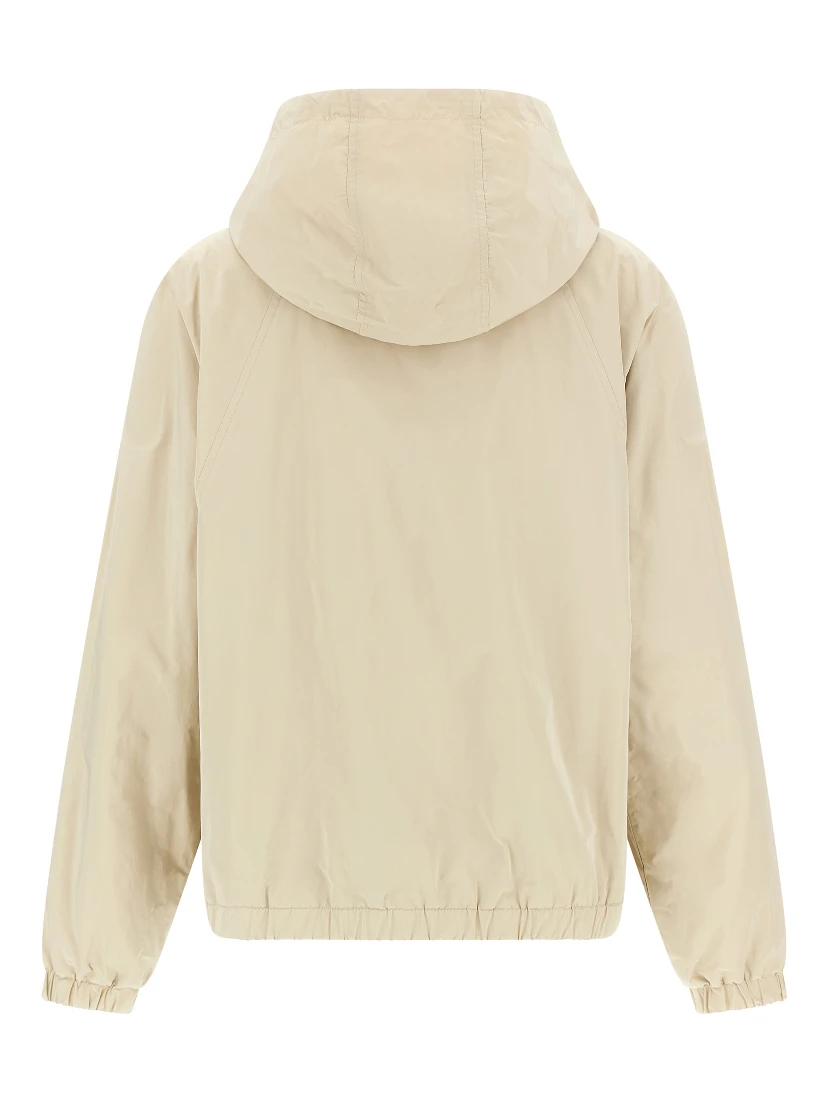 Beige Polyester Shell Jacket