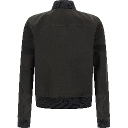 Black Polyester Bomber