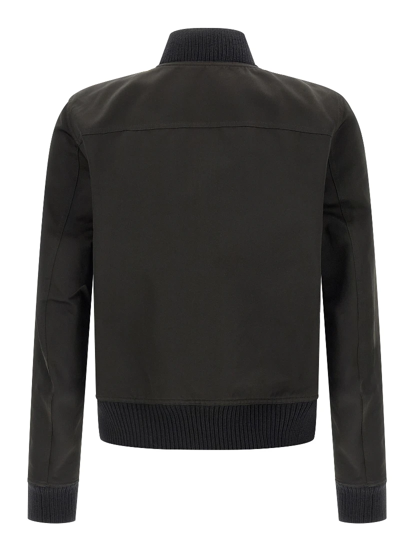 Black Polyester Bomber