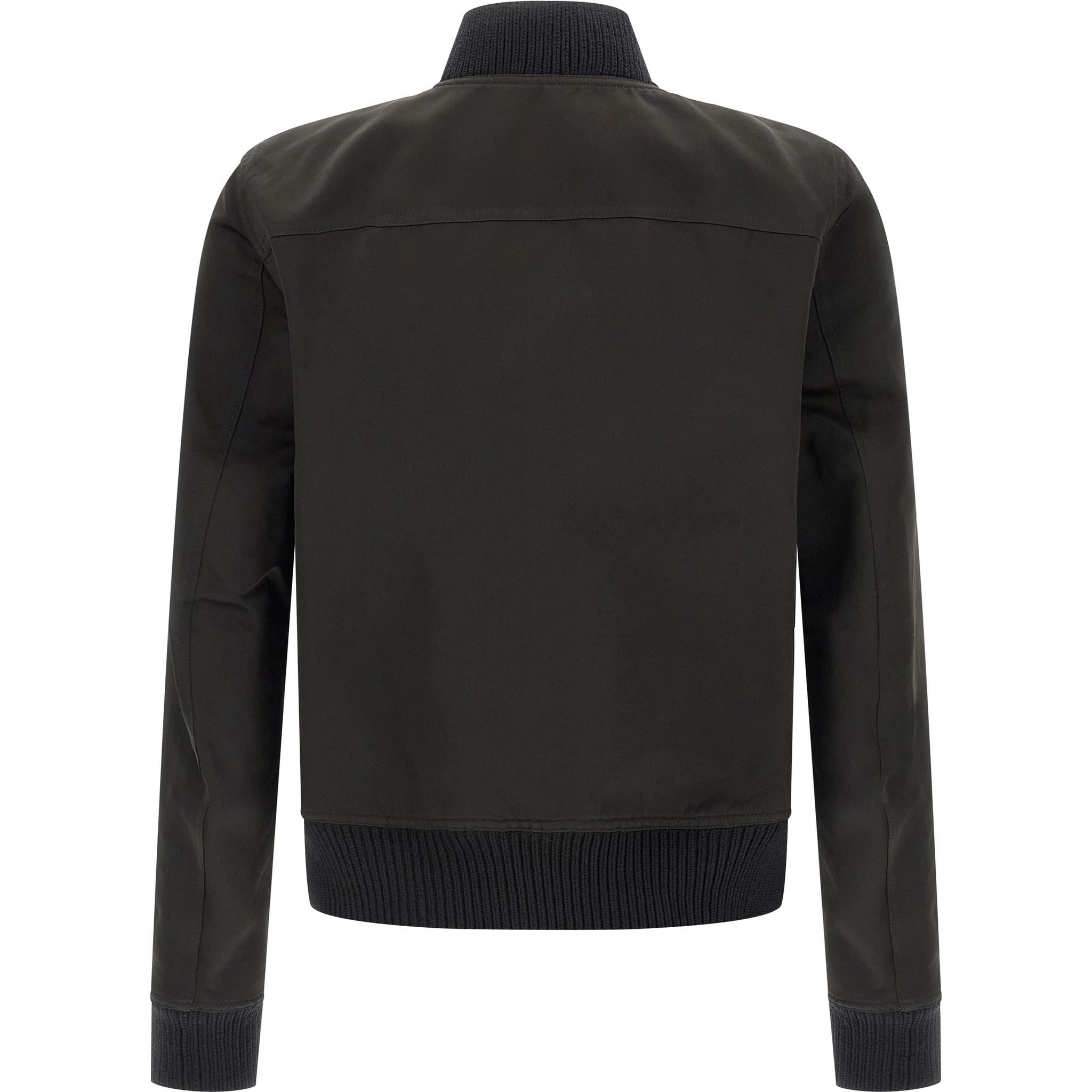 Black Polyester Bomber