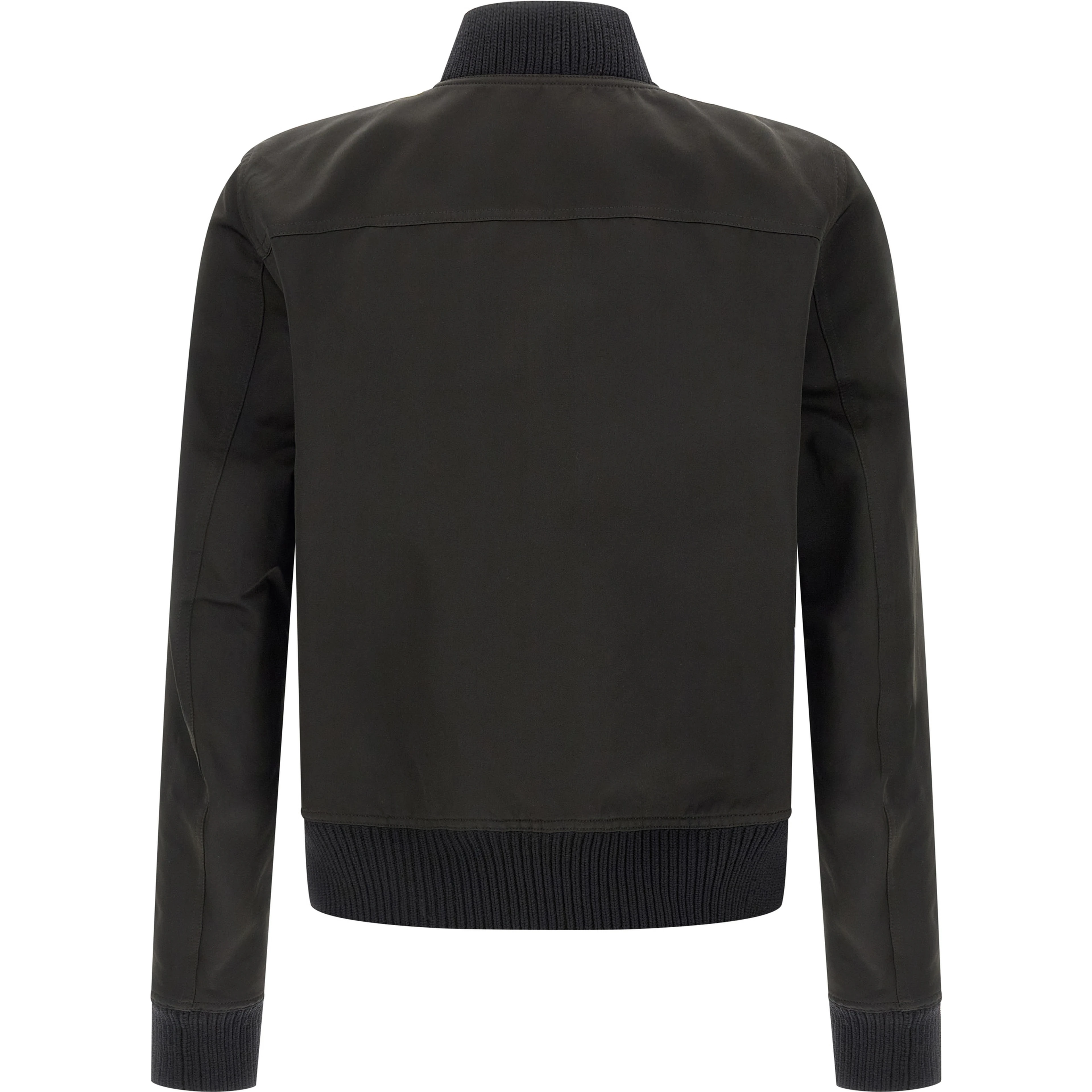 Black Polyester Bomber