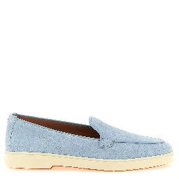 Blue Calfskin Slip-On Loafers