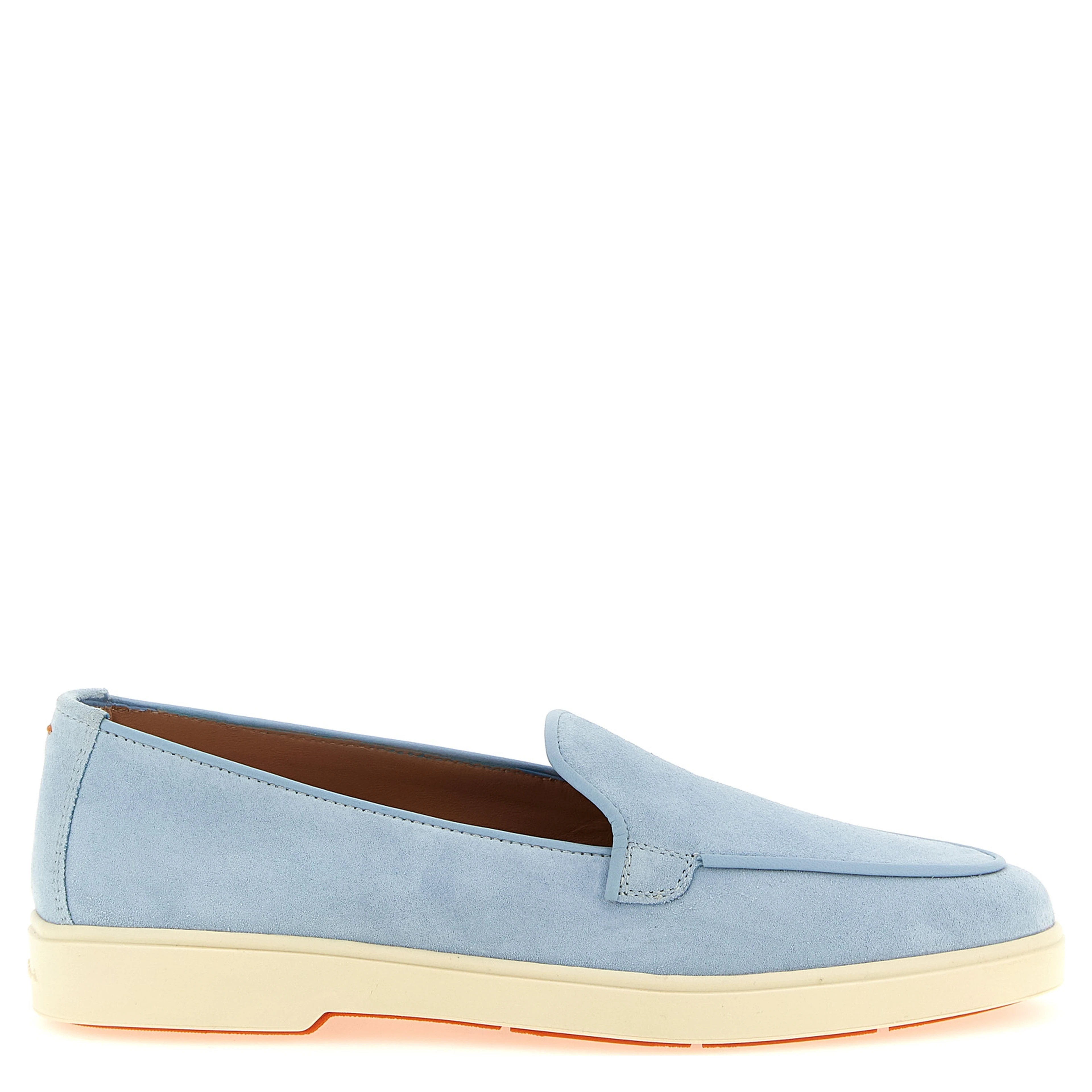 Blue Calfskin Slip-On Loafers