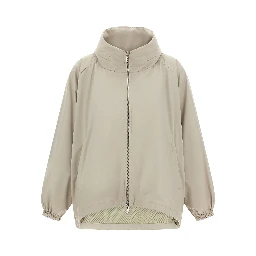 Gray Polyester Shell Jacket