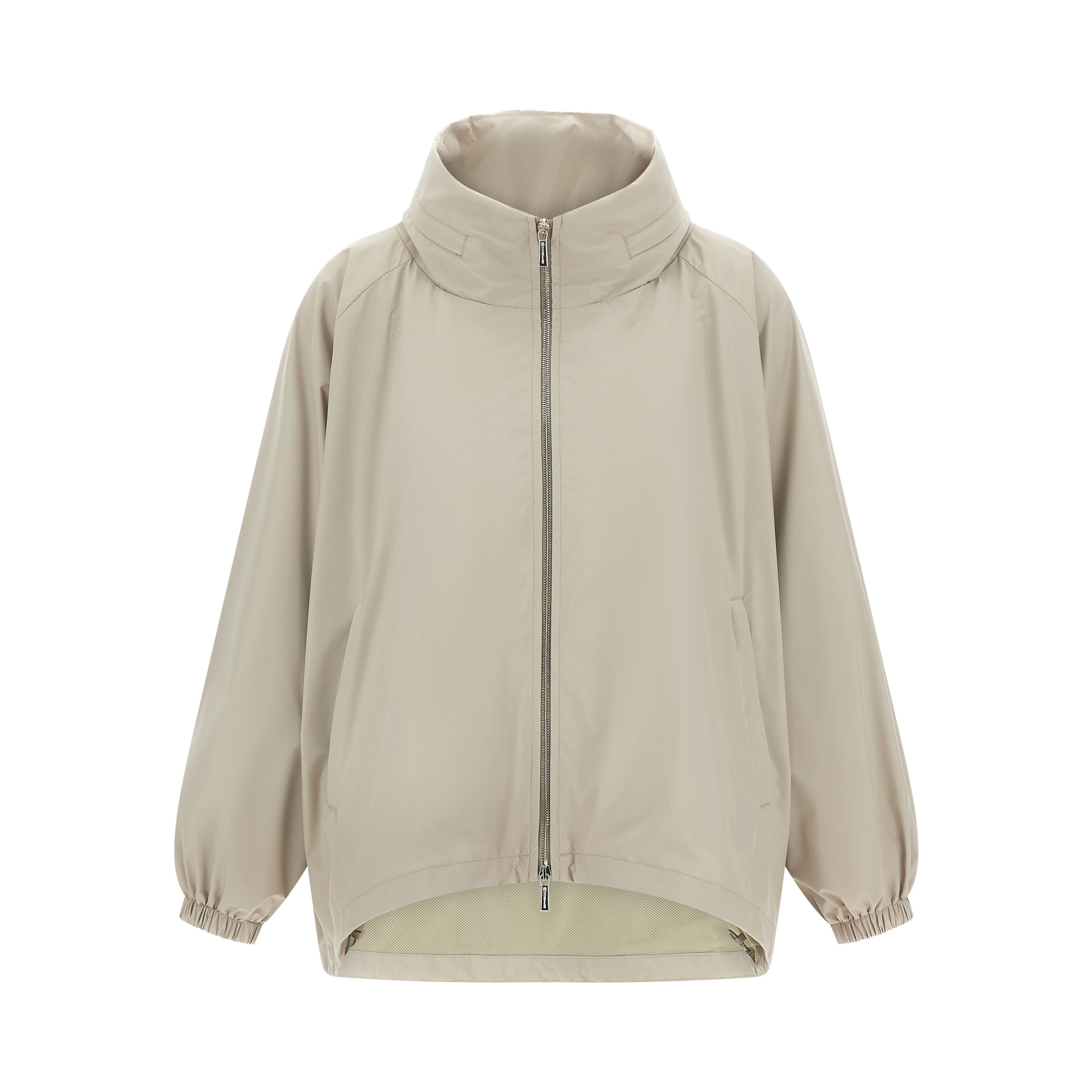 Gray Polyester Shell Jacket