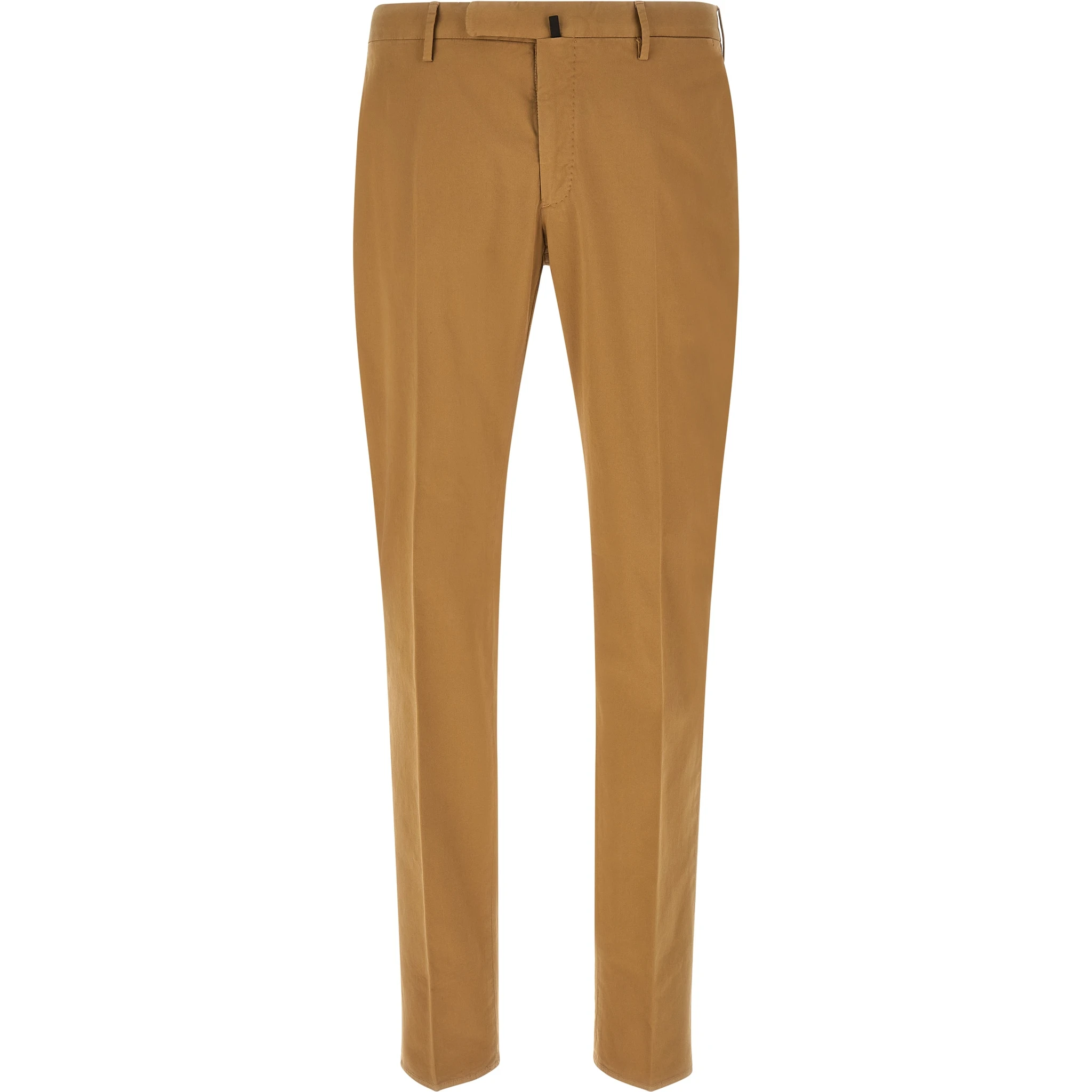 Brown Cotton Casual Pants