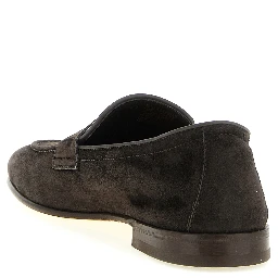 Brown Calfskin Slip-On Loafers