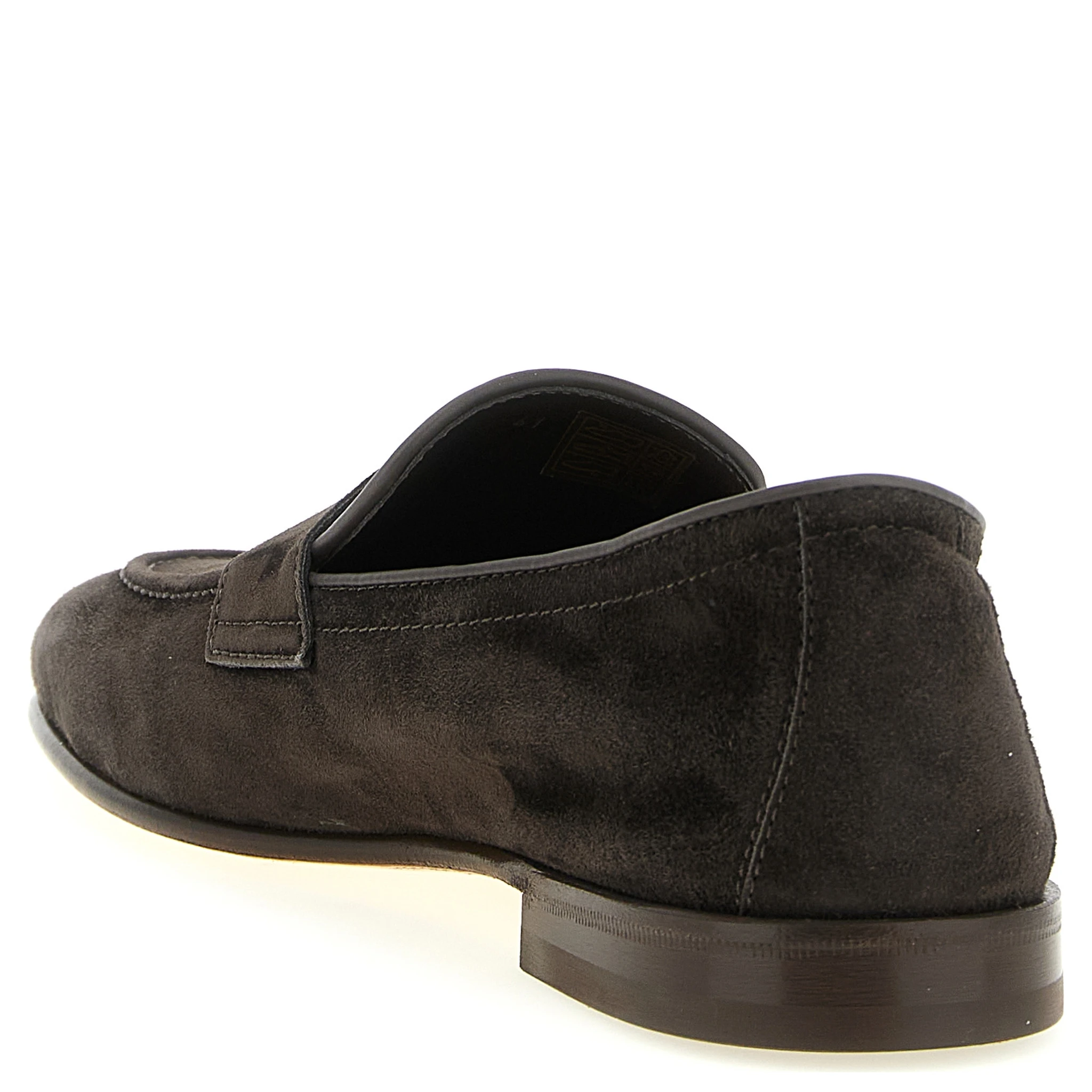 Brown Calfskin Slip-On Loafers