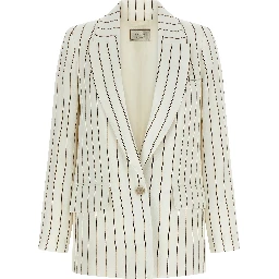 White Linen Blazer