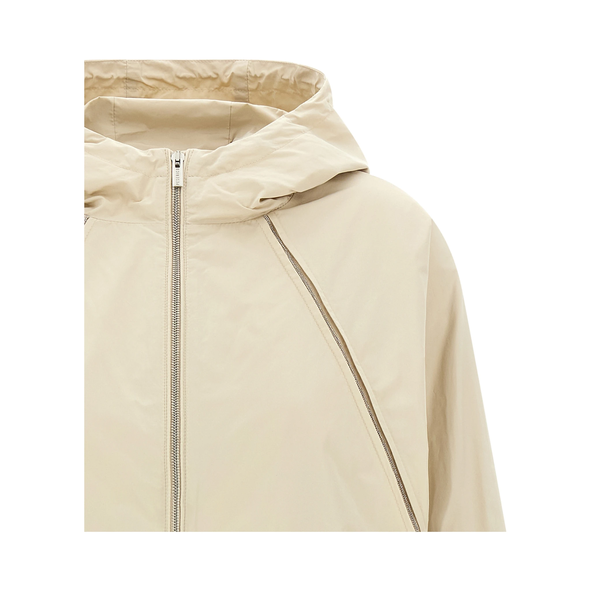 Beige Polyester Shell Jacket