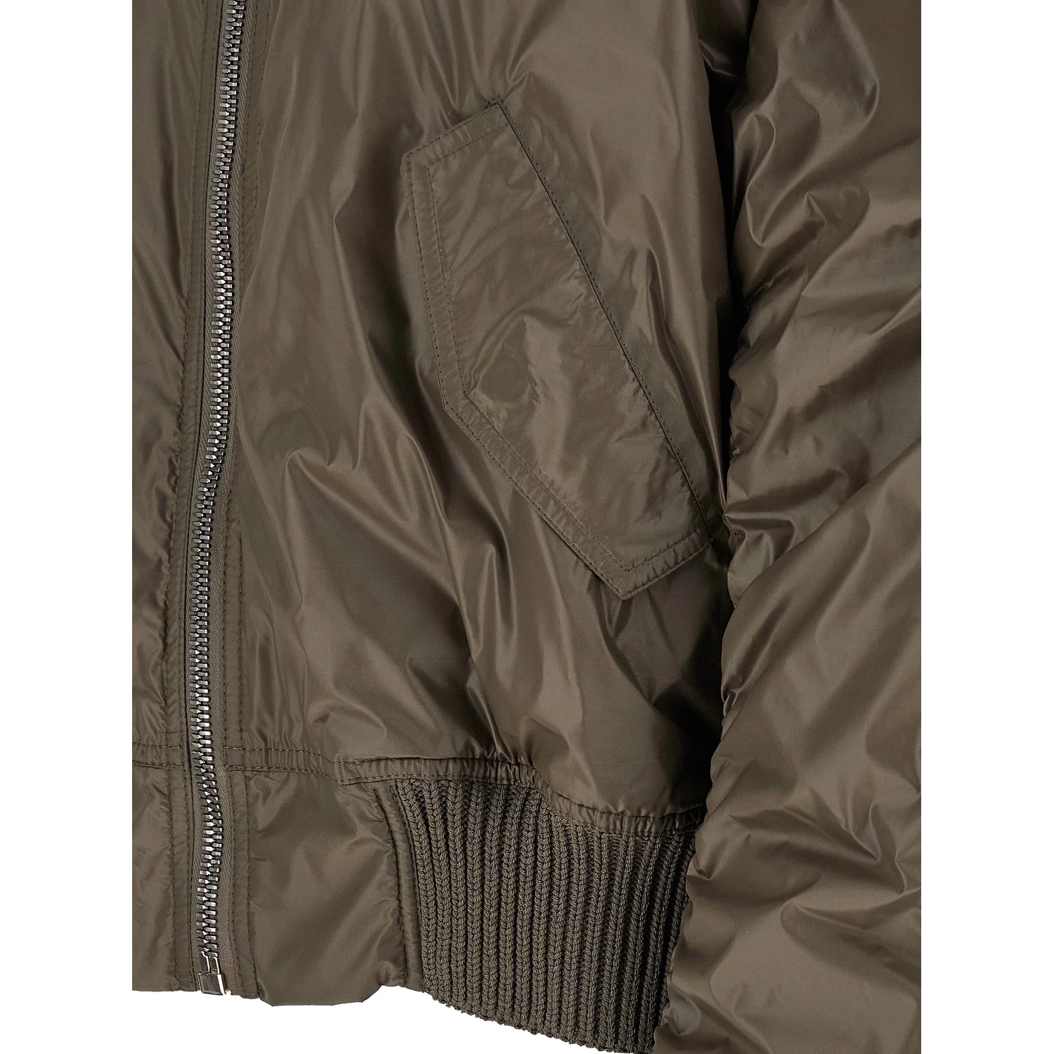 Gray Nylon Bomber