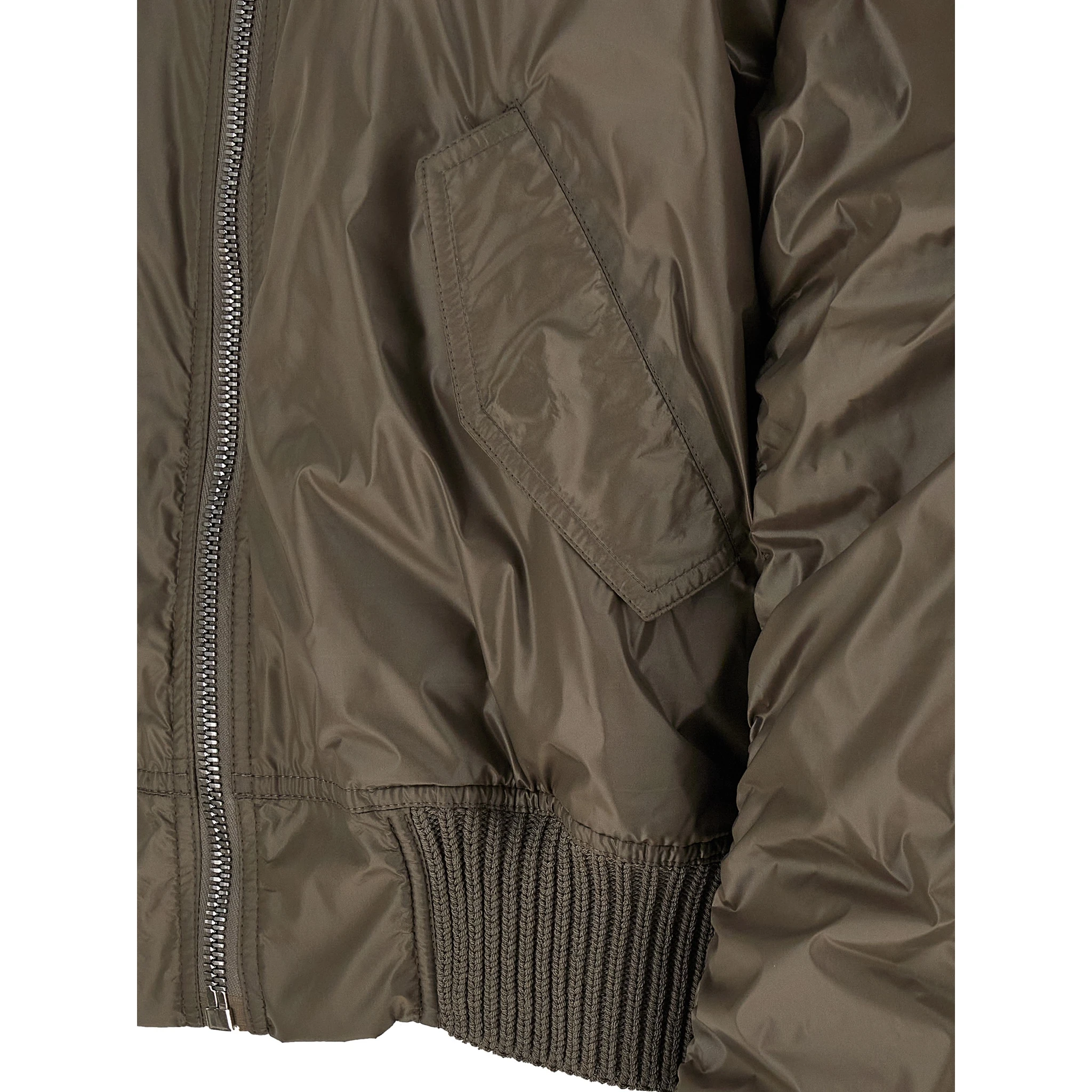 Gray Nylon Bomber