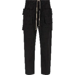 Black Cotton Cargo Pants