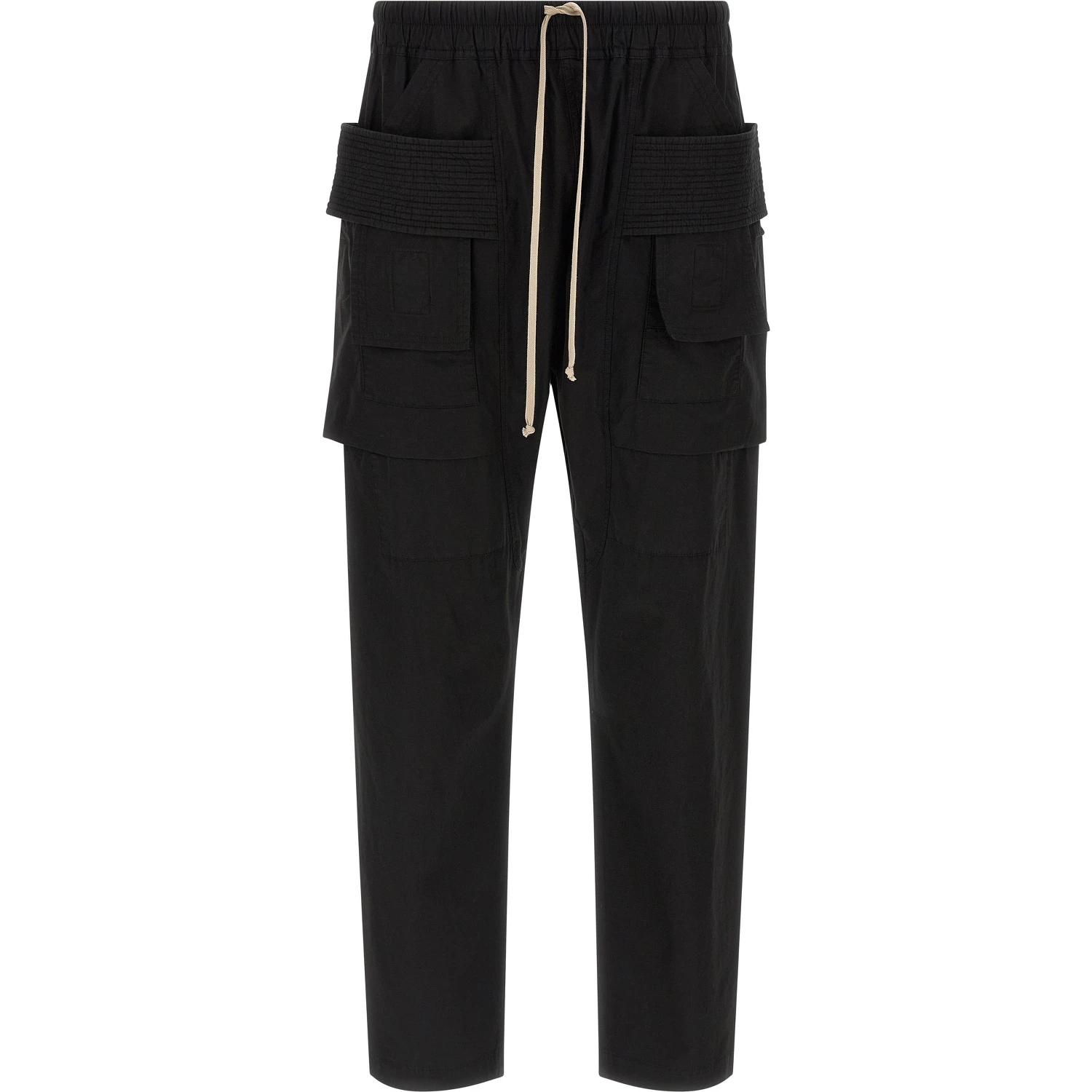 Black Cotton Cargo Pants