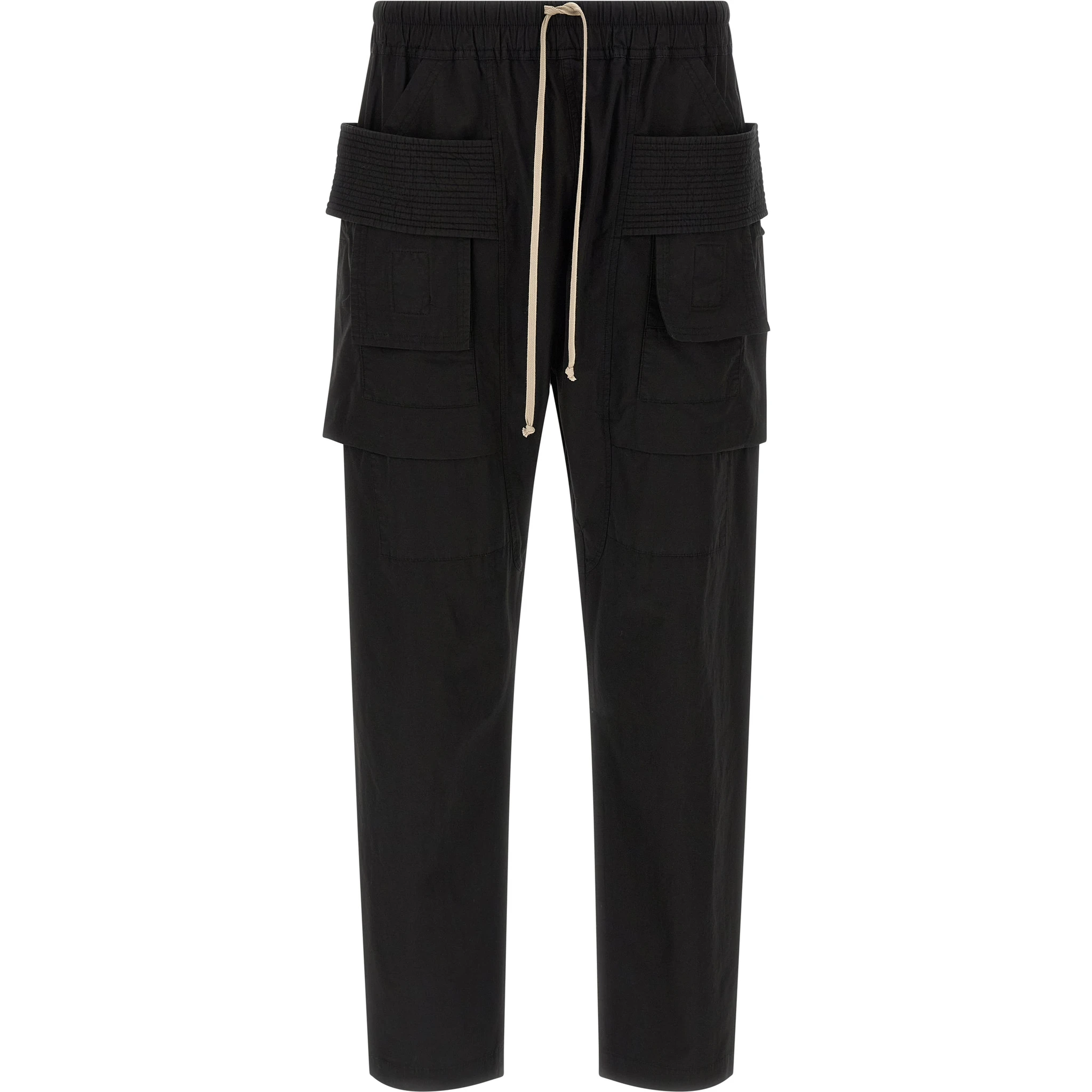 Black Cotton Cargo Pants