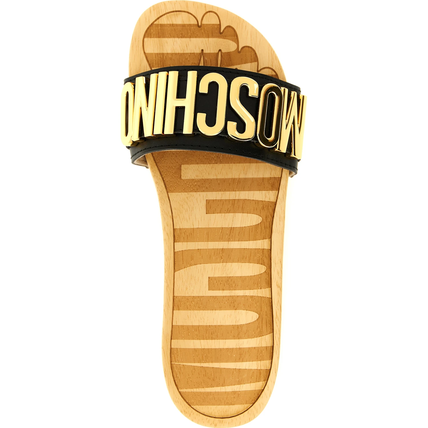 Black Calfskin Slides