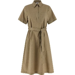 Bicolor Cotton Midi Dress