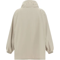 Gray Polyester Shell Jacket