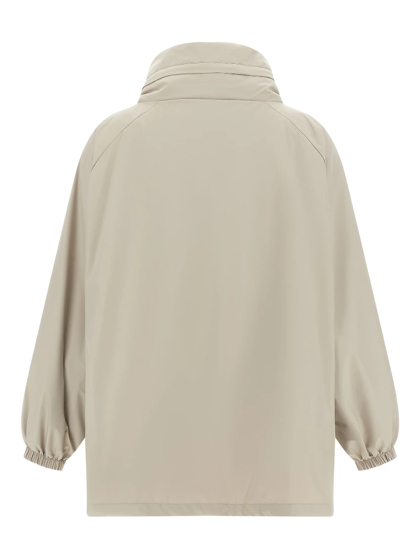 Gray Polyester Shell Jacket